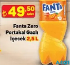 FANTA ZERO PORTAKAL GAZLI İÇECEK 2,5 L